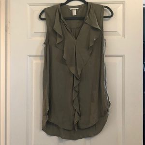 Green tank top blouse